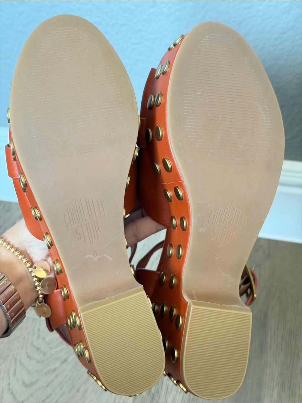 Charlotte stone Studded Platform Sandals - Picture 4 of 5